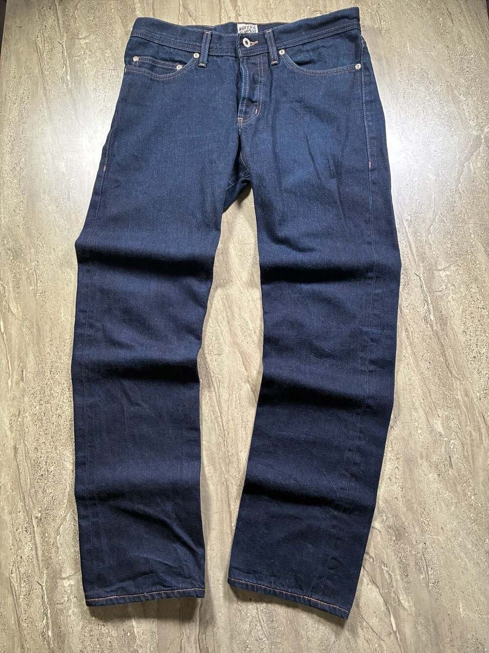 Naked & Famous Weird Guy Kakishibu Selvedge Denim Made in Canada W33
